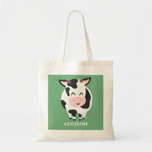 Adorable Cow Farm Animal Rustic Personalised Tote Bag