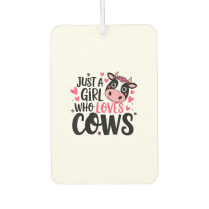 Adorable Cow Lover Design Car Air Freshener