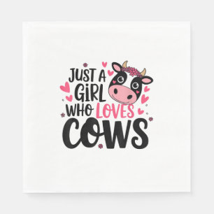 Adorable Cow Lover Design Napkin