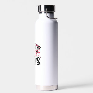Adorable Cow Lover Design  Water Bottle