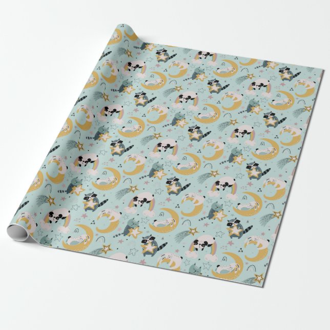 Adorable  Critters Wrapping Paper (Unrolled)