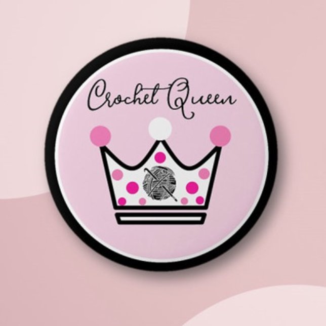 Adorable Crochet Queen Gift  6 Cm Round Badge (Creator Uploaded)