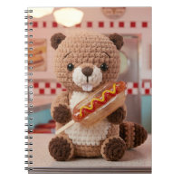 Adorable Crocheted Beaver in Diner Glass Hotdog