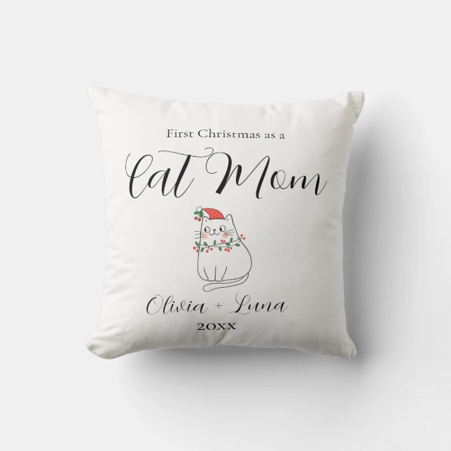 Adorable Custom Cat Ornament Cushion (Front)