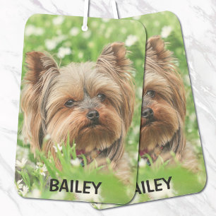 Adorable Custom Pet Photo with Name Car Air Freshener