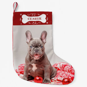 Adorable Custom Photo Pet Dog Small Christmas Stocking