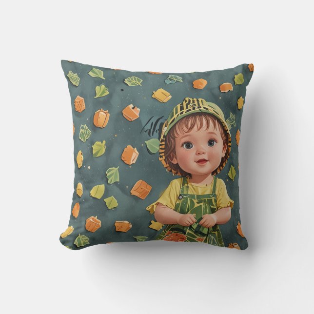 adorable, cute, baby, child, happy cushion (Front)