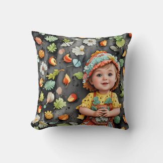 adorable, cute, baby, child, happy cushion