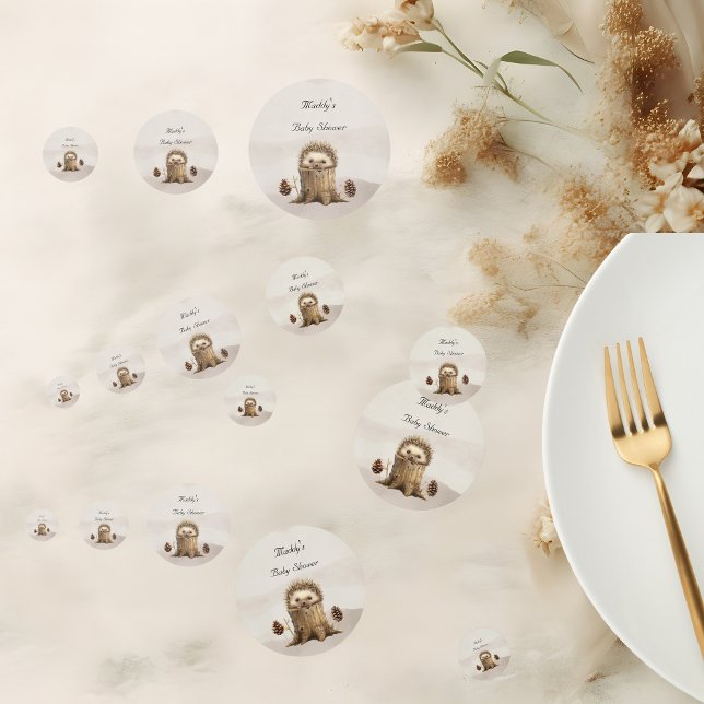 Adorable Cute Baby Hedgehog Baby Shower  Confetti (Creator Uploaded)