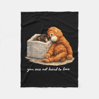 Adorable cute baby monkey punch men women kids Ado Fleece Blanket