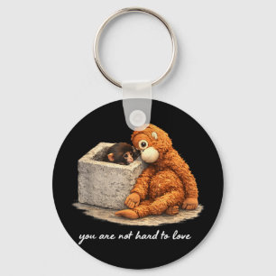 Adorable cute baby monkey punch men women kids Ado Key Ring