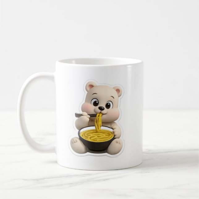 Adorable Cute Bear Pero Character Design Coffee Mug (Left)