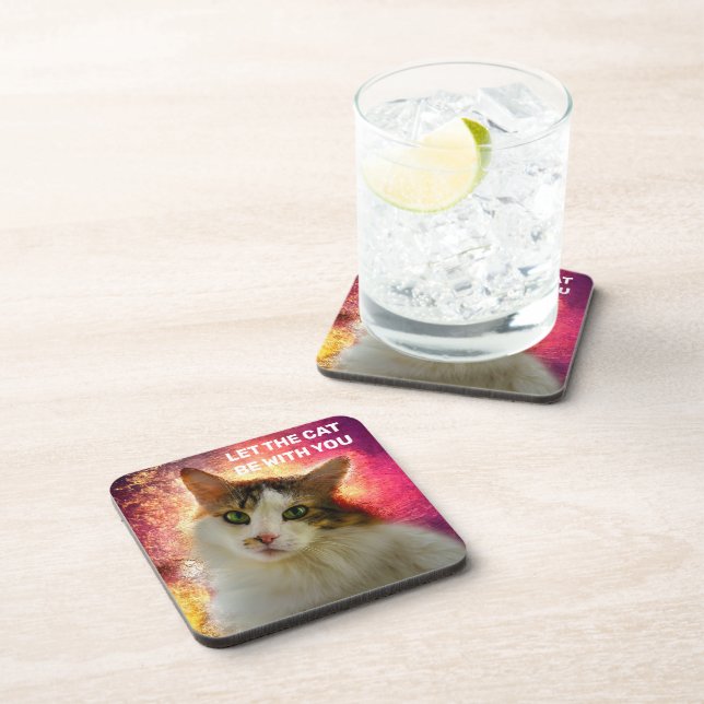Adorable Cute Calico Cat Coaster (Right Side)
