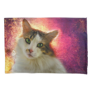 Adorable Cute Calico Cat Pillowcase