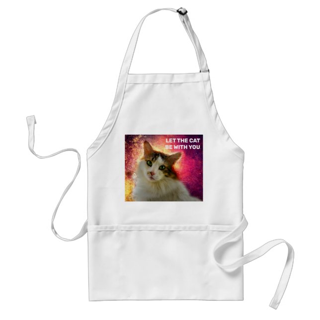 Adorable Cute Calico Cat Standard Apron (Front)