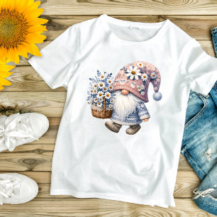Adorable Cute Daisy Flower Gnome Women's T-Shirt