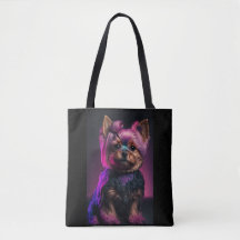 Adorable cute dog in a two-sided tote bag