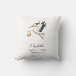 Adorable Cute Holiday Stork  Cushion