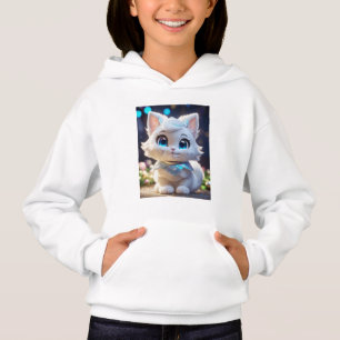 Adorable Cute Kitten Hoodie for Girls