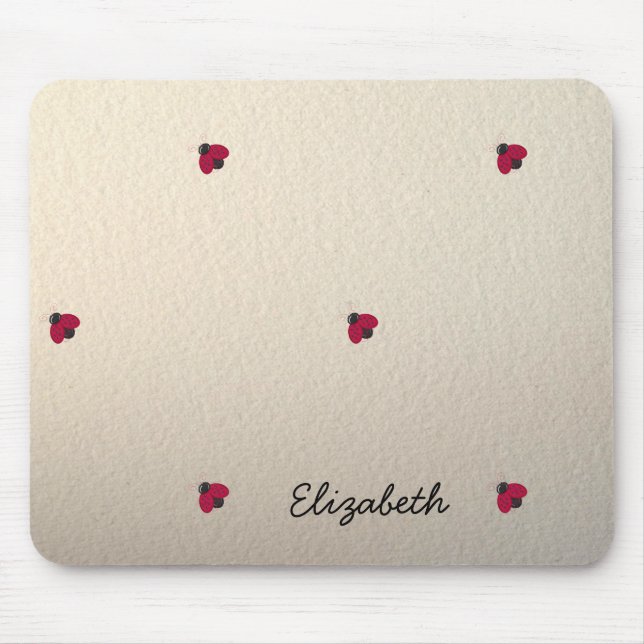 Adorable Cute,Ladybug ,Luminous-Personalised Mouse Pad (Front)