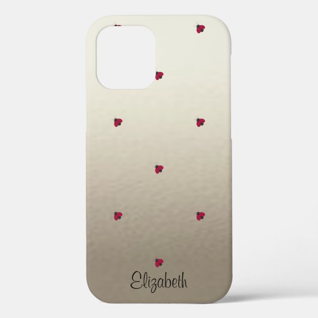 Adorable Cute ,Ladybugs,Luminous-Personalised Case-Mate iPhone Case (Back)