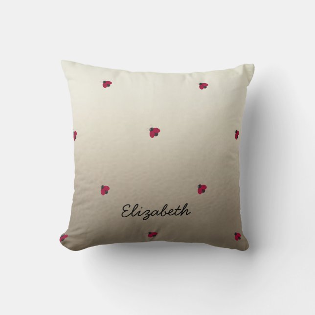 Adorable Cute ,Ladybugs,Luminous-Personalised Cushion (Front)