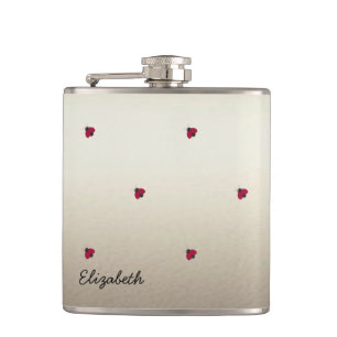 Adorable Cute ,Ladybugs,Luminous-Personalised Hip Flask