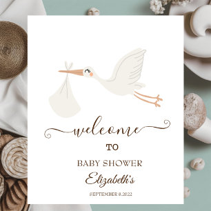 Adorable Cute Stork Poster