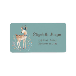 Adorable Cute Stylish ,Christmas Reindeer Label