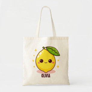 Adorable Cute Yellow Lemon Personalised Tote Bag