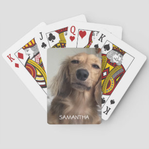 Adorable Dachshund Dog Personalised Playing Cards