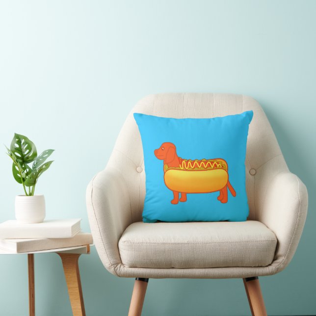 Adorable Dachshund Hot Dog Cushion (Chair)