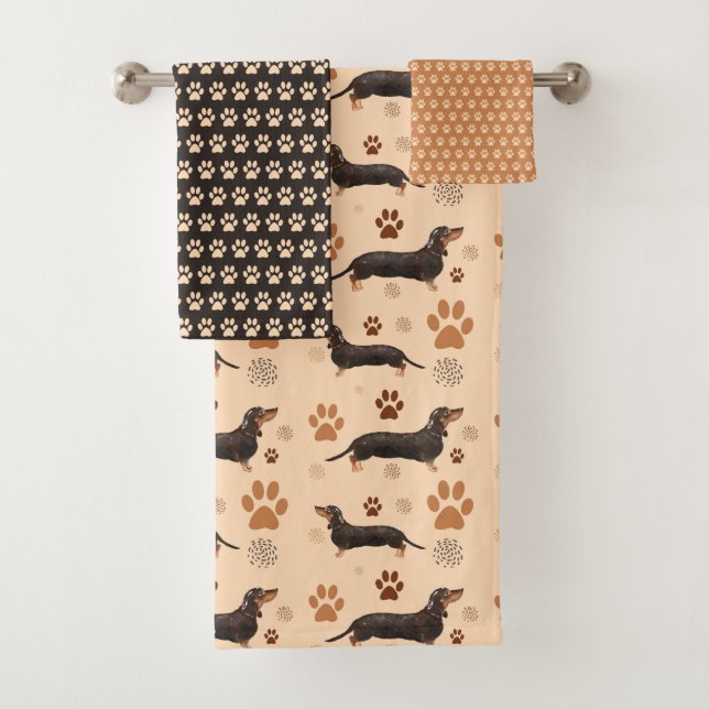 Adorable Dachshund & Paws Towel Collection (Insitu)