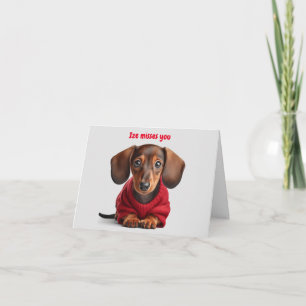 Adorable Dachshund Puppy Card