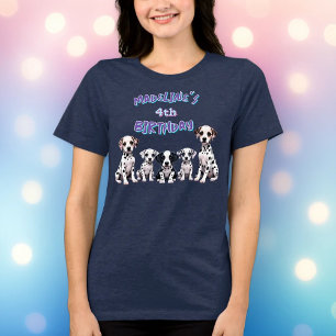 Adorable Dalmatian Puppies Birthday Tri-Blend Shirt