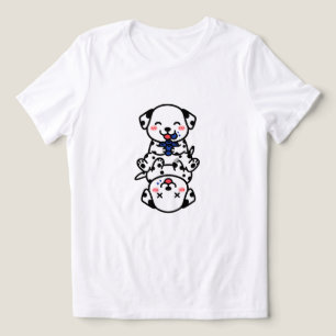 Adorable Dalmatian Puppies Blueberry Fun Tri-Blend Shirt