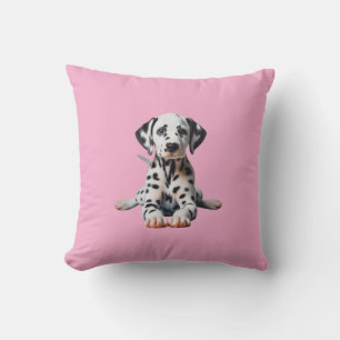 Adorable Dalmatian Puppy Doing Cobra Pose Yoga Cushion
