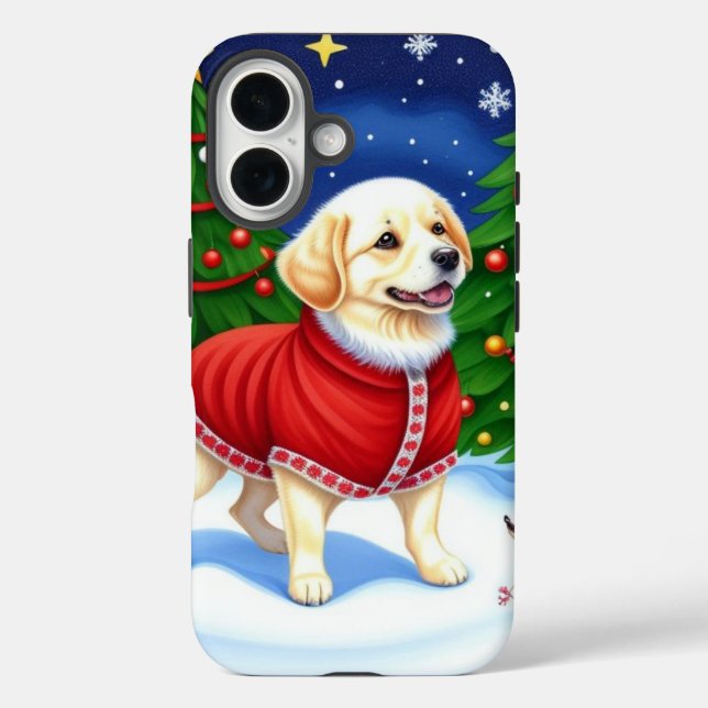 Adorable Decorative Holiday Dog Case-Mate iPhone Case (Back)