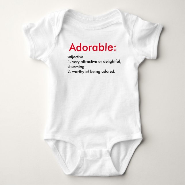 Adorable Defined Baby Crawler Shirt (Front)