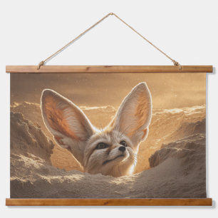 Adorable Desert Fennec Fox Sunset Wall Art