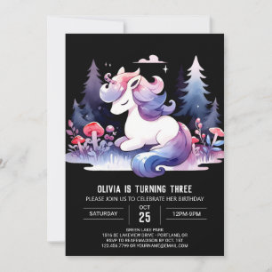 Adorable Digital Horse Birthday Invitation