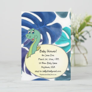 Adorable Dinosaur Baby Shower Invitation