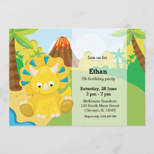 Adorable dinosaur invitation