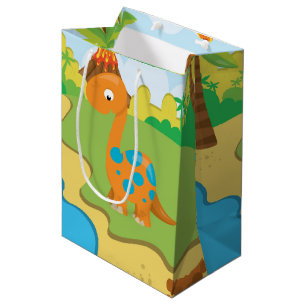 Adorable Dinosaur Medium Gift Bag