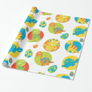 Adorable Dinosaur Wrapping Paper