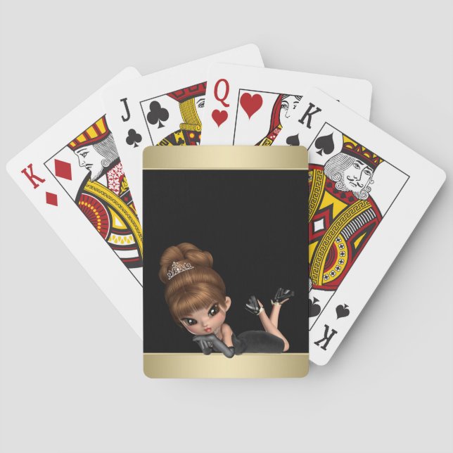 Adorable Diva Princess Playing Cards (Back)