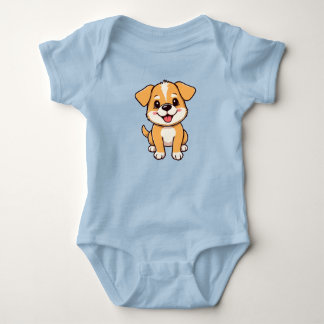 Adorable Dog Baby Bodysuit