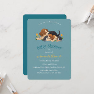 Adorable Dog Baby Shower Invitation