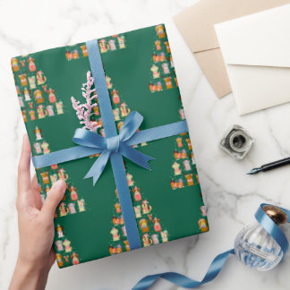 Adorable Dog Christmas Tree  Wrapping Paper