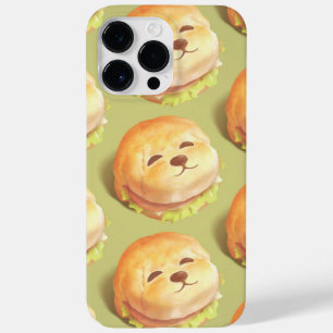 Adorable Dog Face Burger Pattern Case-Mate iPhone 14 Pro Max Case